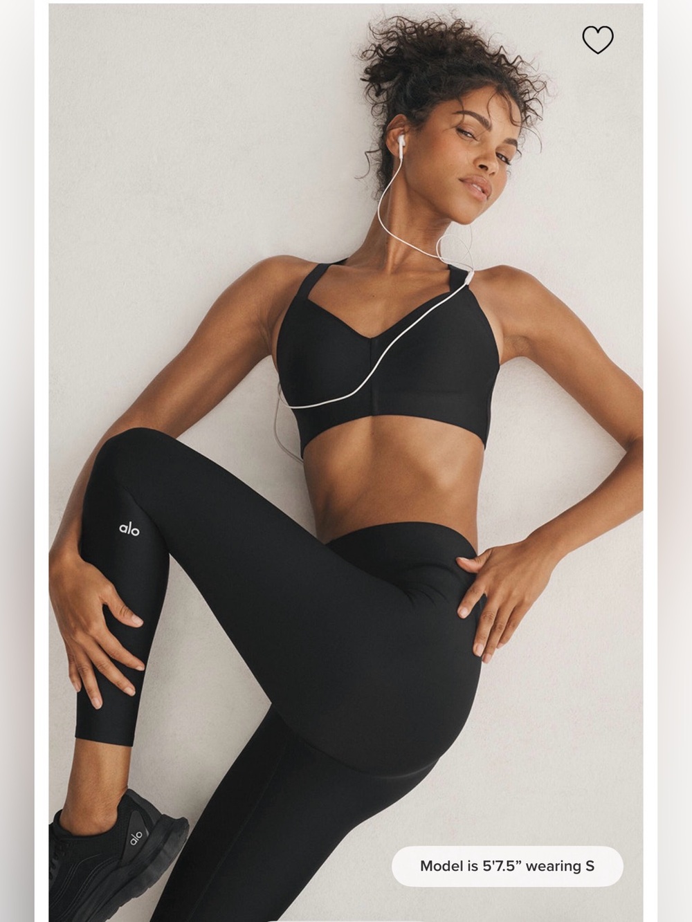 NWT Alo Yoga 7/8 High Waist Airlift Leggings Black Sz S